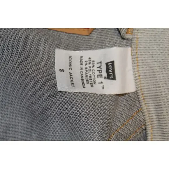 Vintage Levi’s Type I Iconic Corduroy Trucker Jacket Women’s Small Mushroom Gray - Picture 6 of 6